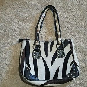 Zebra Fur Purse